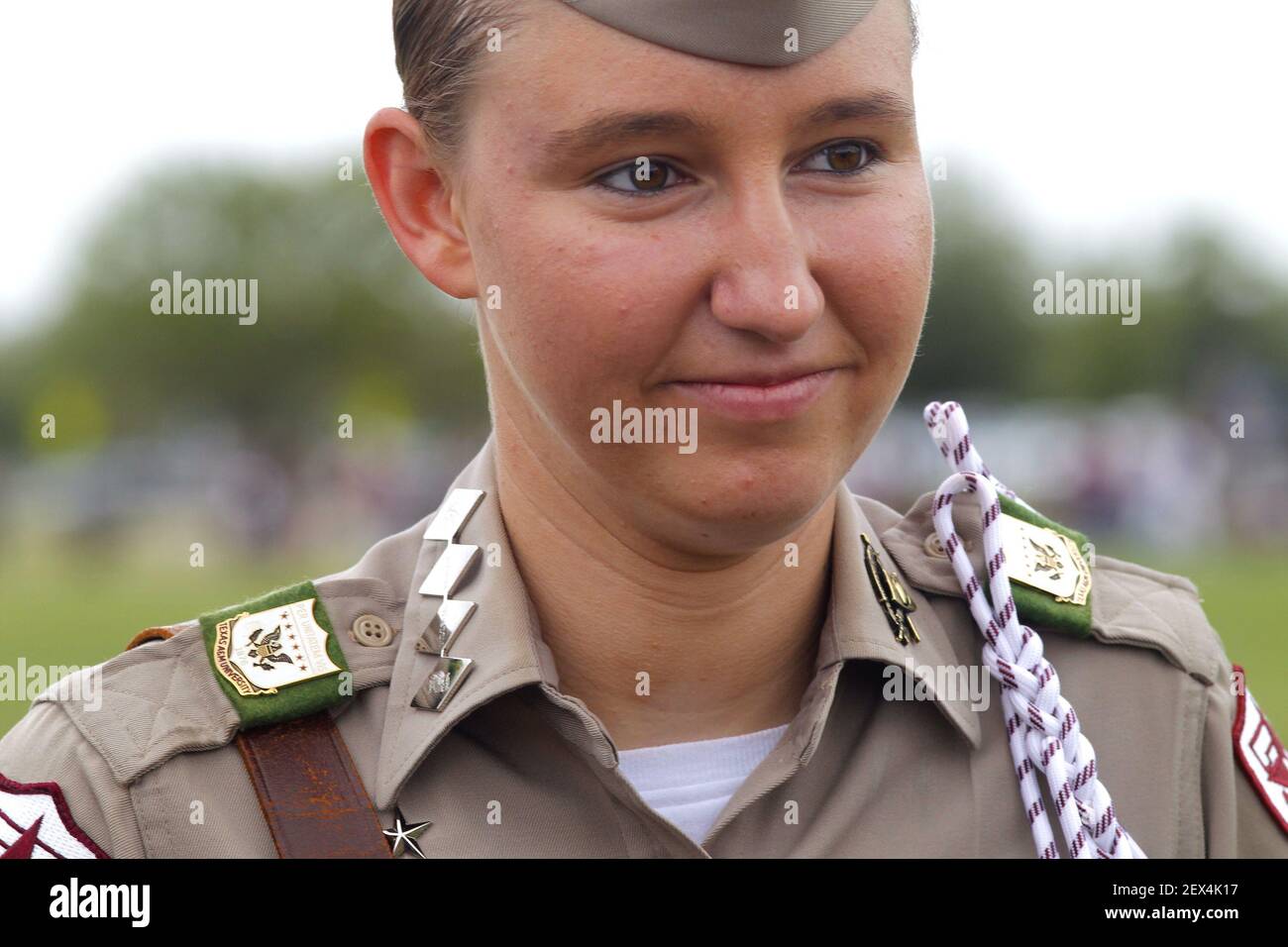 Cadet Colonel of the Corps Alyssa Michalke of Schulenburg, Texas