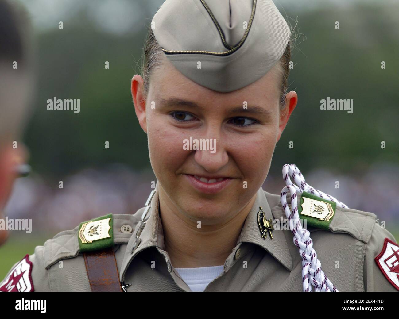 Cadet Colonel of the Corps Alyssa Michalke of Schulenburg, Texas