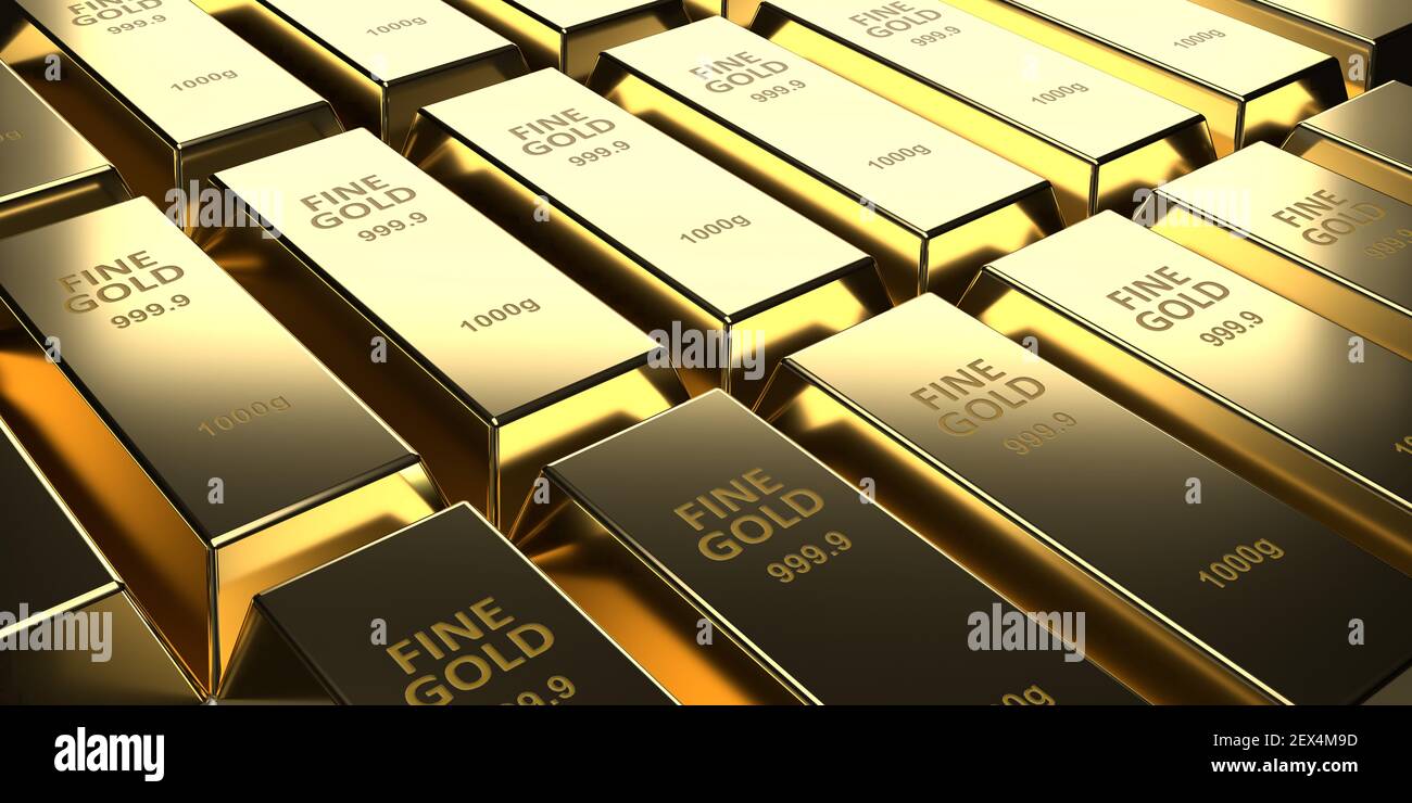 Pile Of Gold Bars Or Ingots On A Dark Background Stock Photo - Download  Image Now - Ingot, Gold - Metal, Gold Colored - iStock
