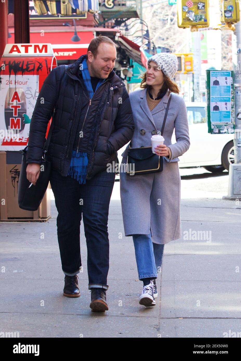 Alexa Chung out and about in NoLiTa in NYC on March 24, 2015. (Photo by  Alberto Reyes) *** Please Use Credit from Credit Field *** Stock Photo -  Alamy