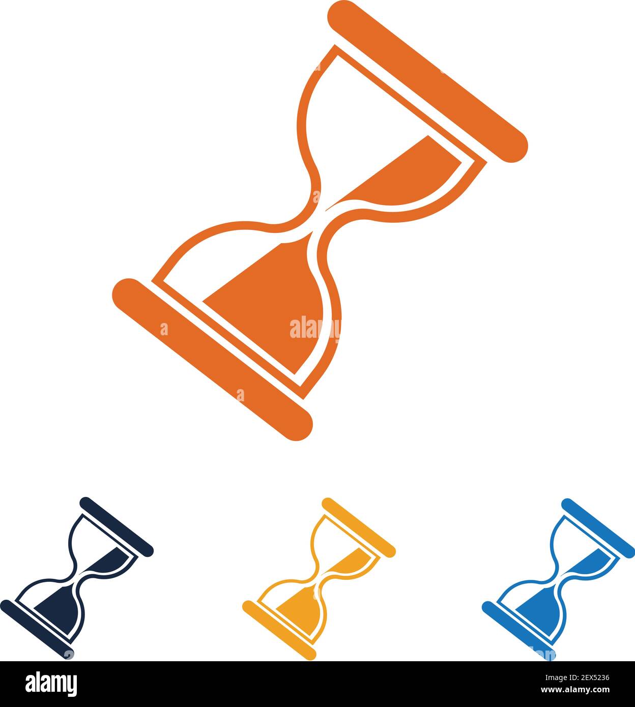 Hourglass logo Icon Vector Illustration design template Stock Vector