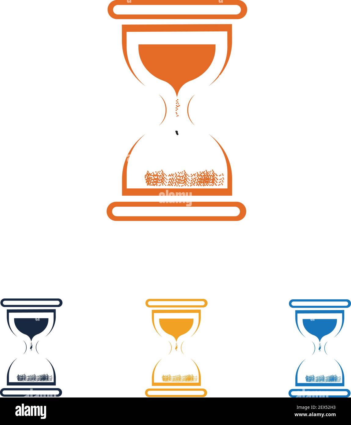 Hourglass logo Icon Vector Illustration design template Stock Vector