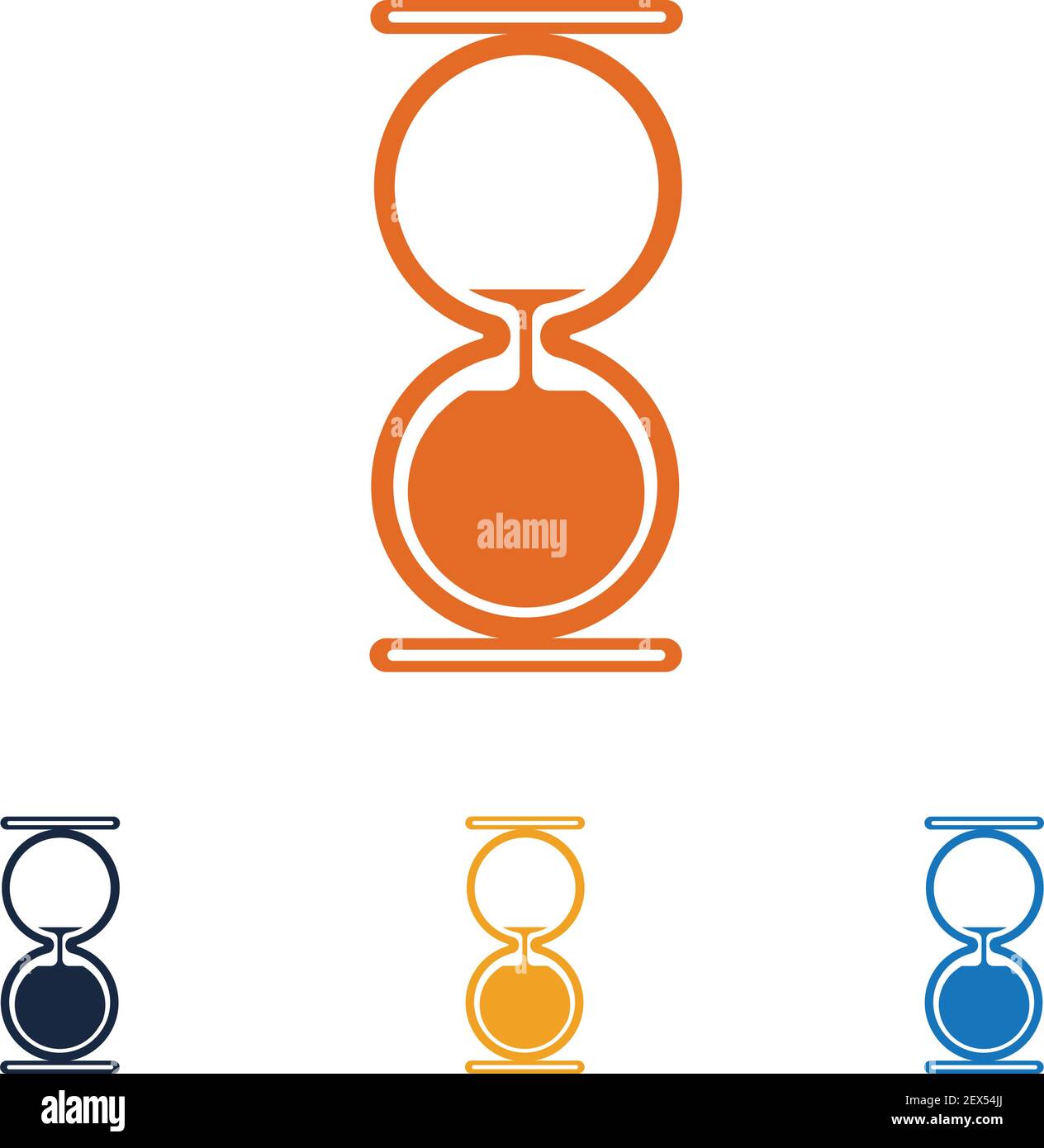 Hourglass logo Icon Vector Illustration design template Stock Vector