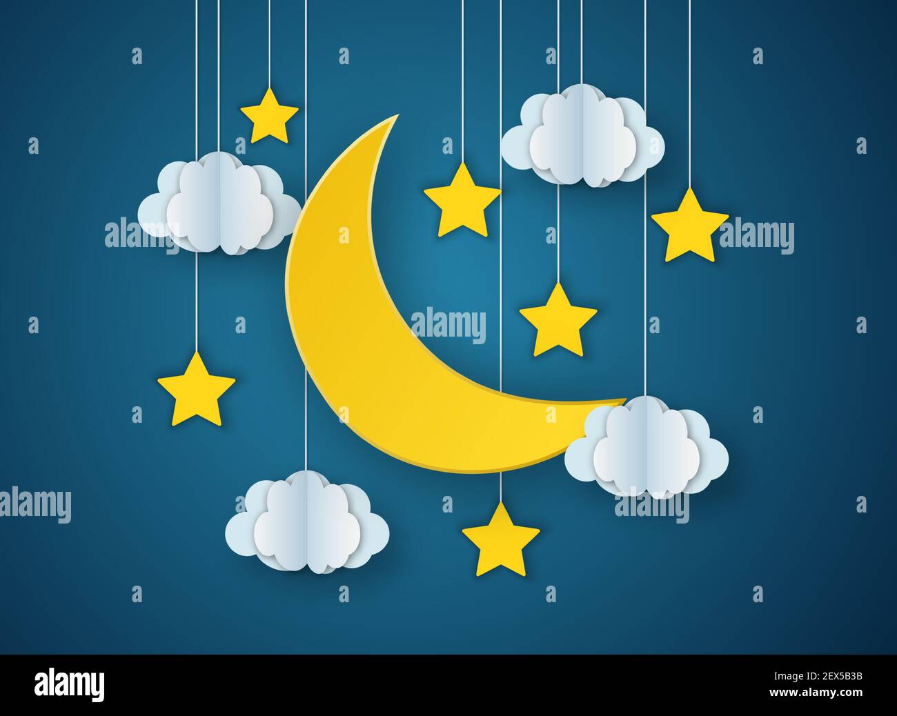 Paper Art Moon Stock Vector Image And Art Alamy