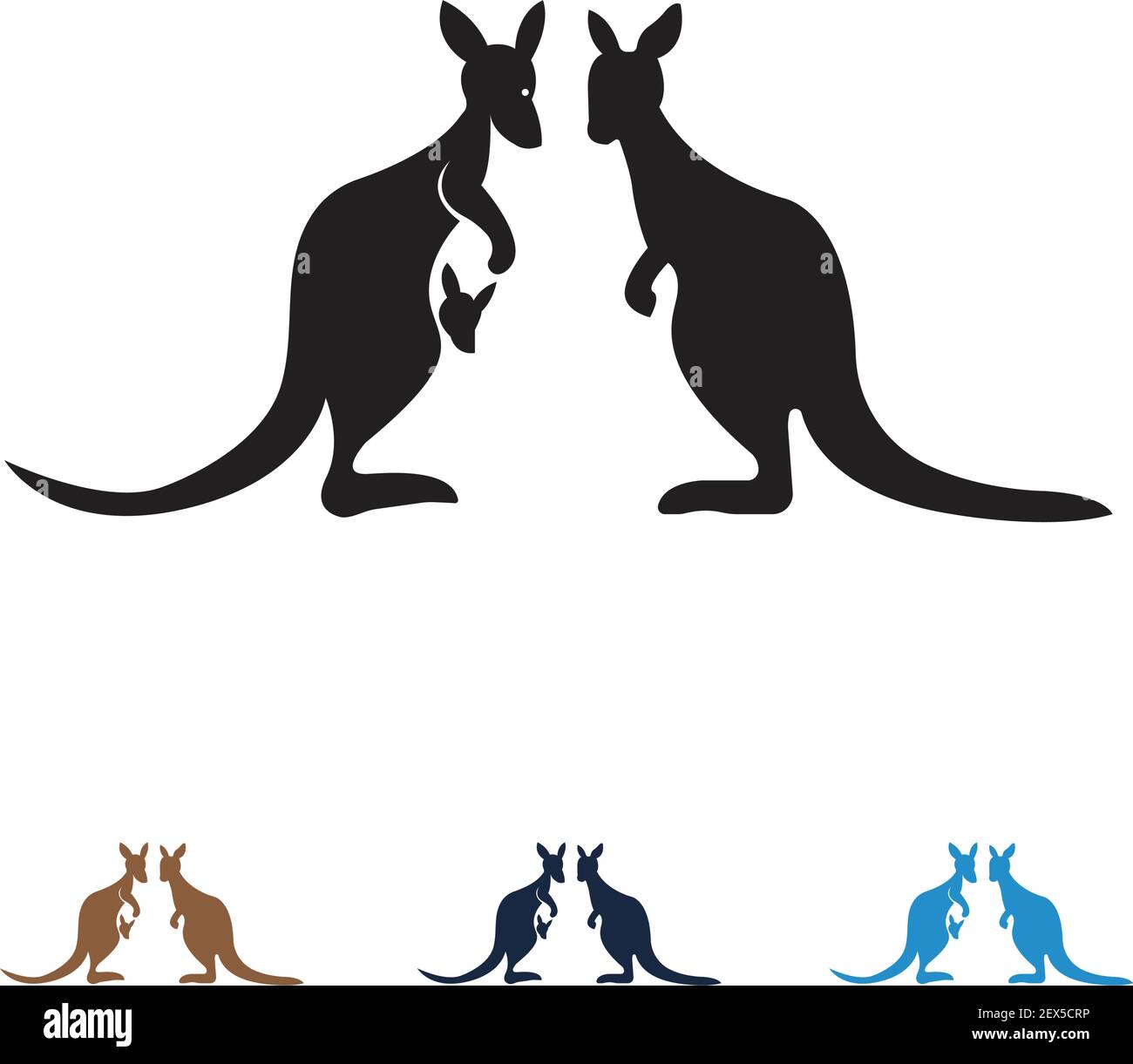 kangaroo Logo Template vector illustration design Stock Vector