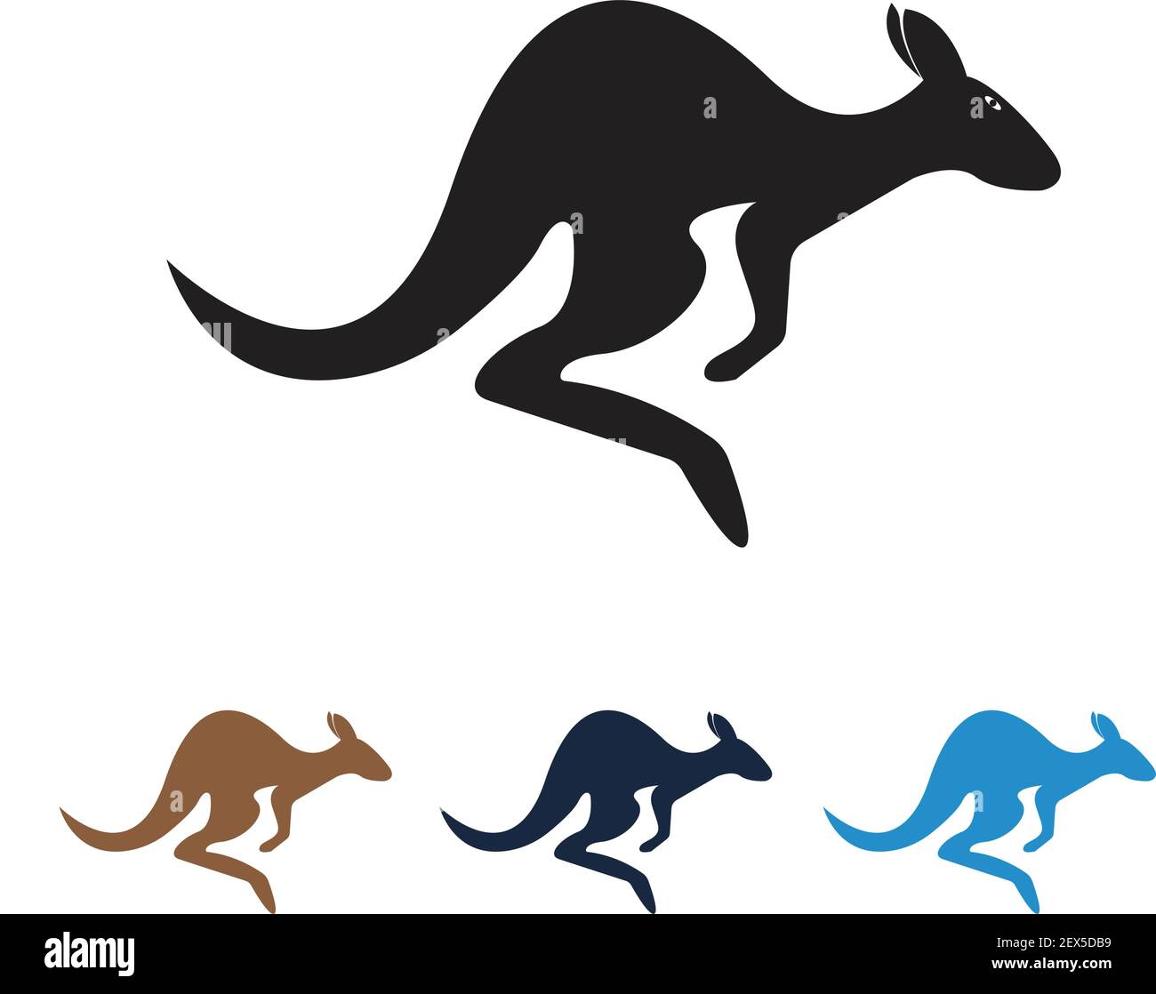 kangaroo Logo Template vector illustration design Stock Vector