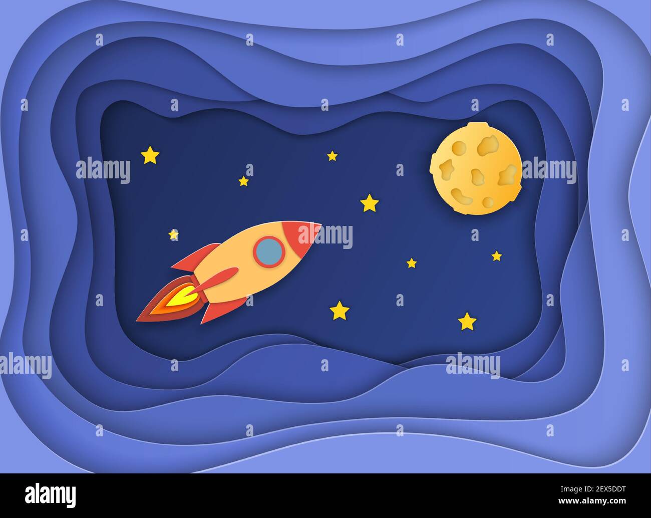 Rocket launch to the Moon Stock Vector Image & Art - Alamy
