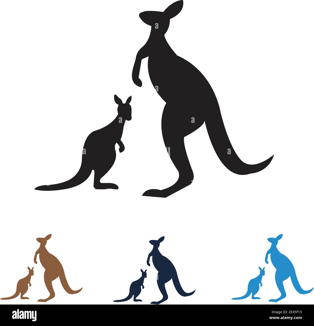 kangaroo Logo Template vector illustration design Stock Vector