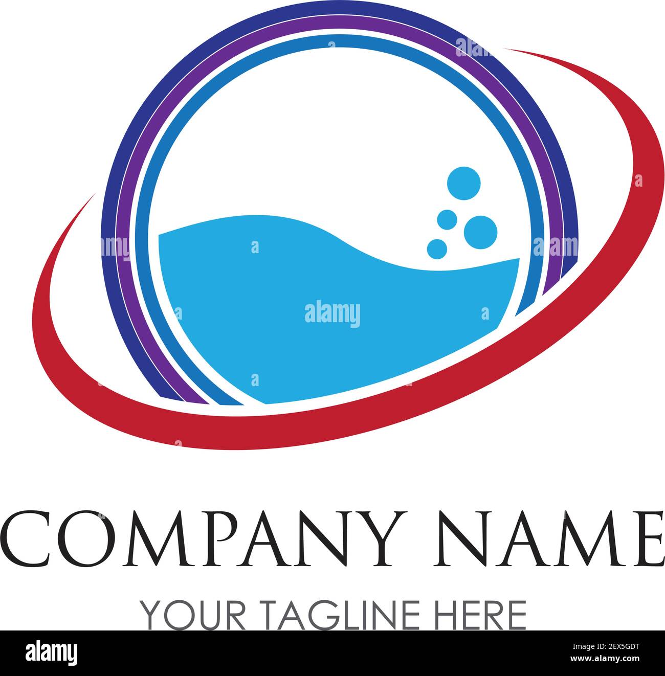 laundry logo illustration design template - vector Stock Vector