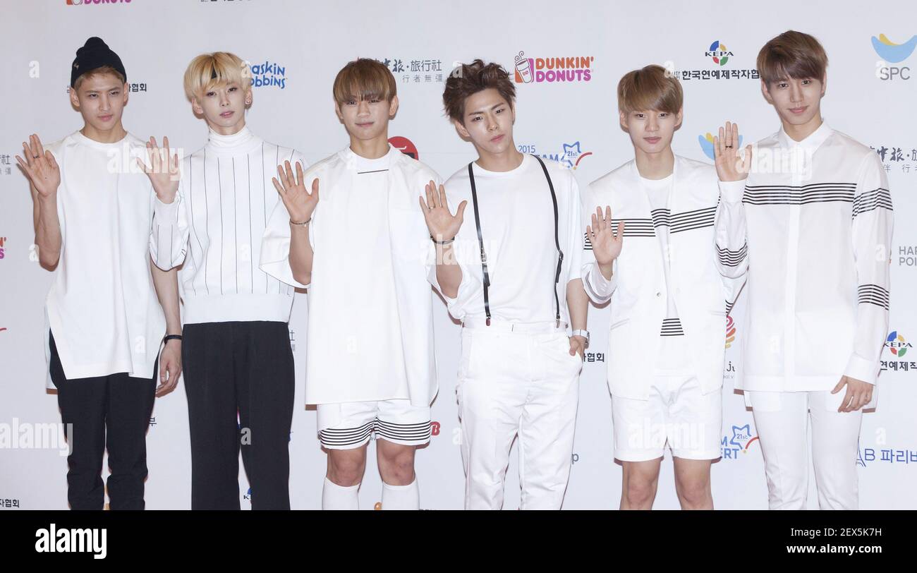23 May 15 Seoul South Korea South Korean K Pop Boys Group Halo Attend A Photo Call For The 21th Dream Concert At World Cup Stadium In Seoul South Korea On