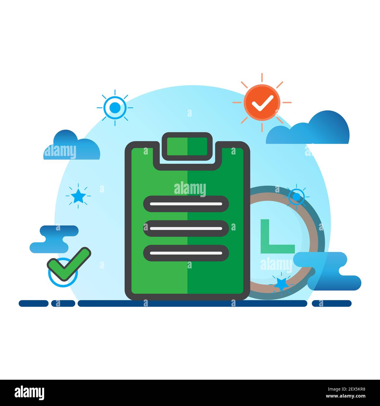 task illustration. Flat vector icon. can use for, icon design element,ui, web, app. Stock Photo