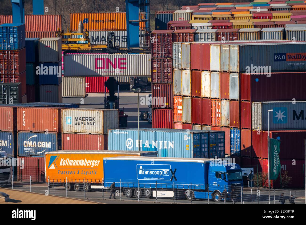 Container Terminal, Gateway West Terminal, Logport 2, in Duisburg at ...