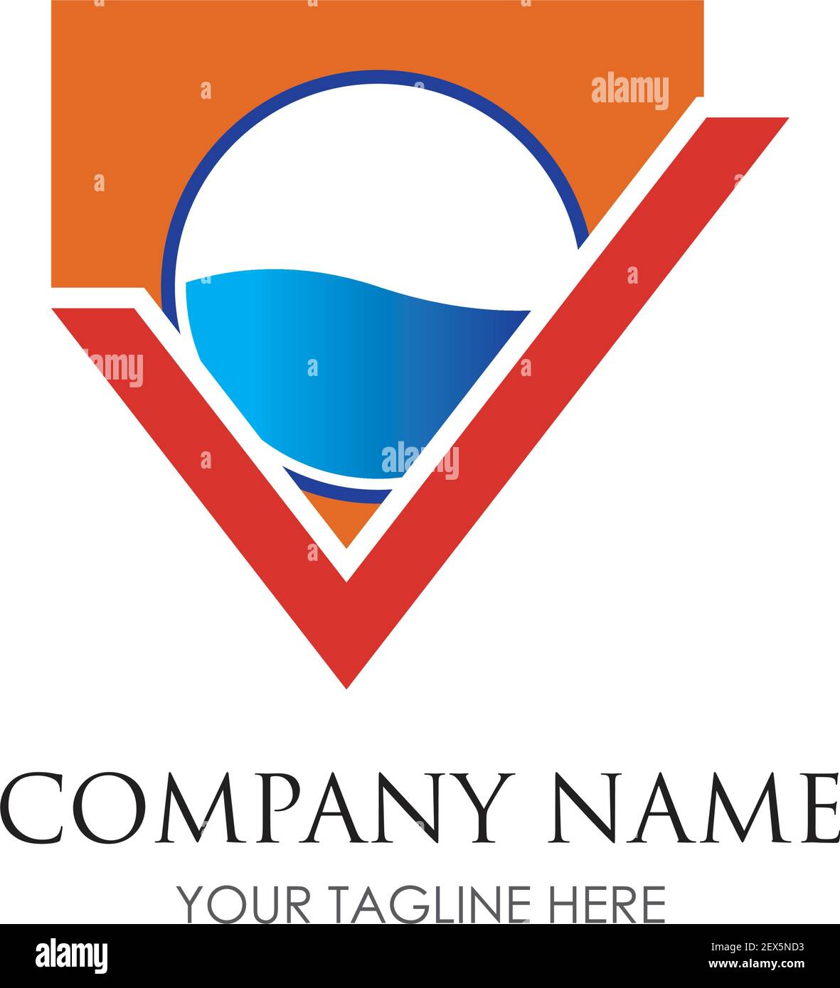 laundry logo illustration design template - vector Stock Vector