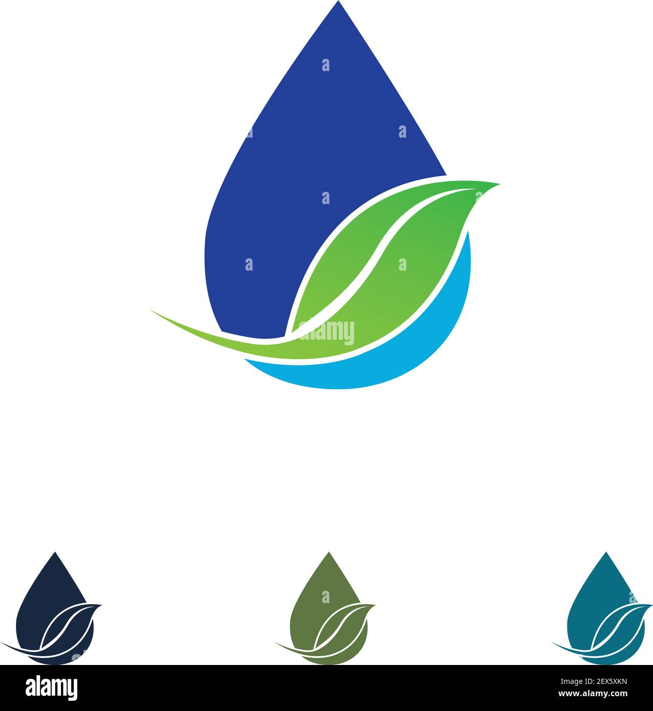 green leaf logo vector Stock Vector Image & Art - Alamy