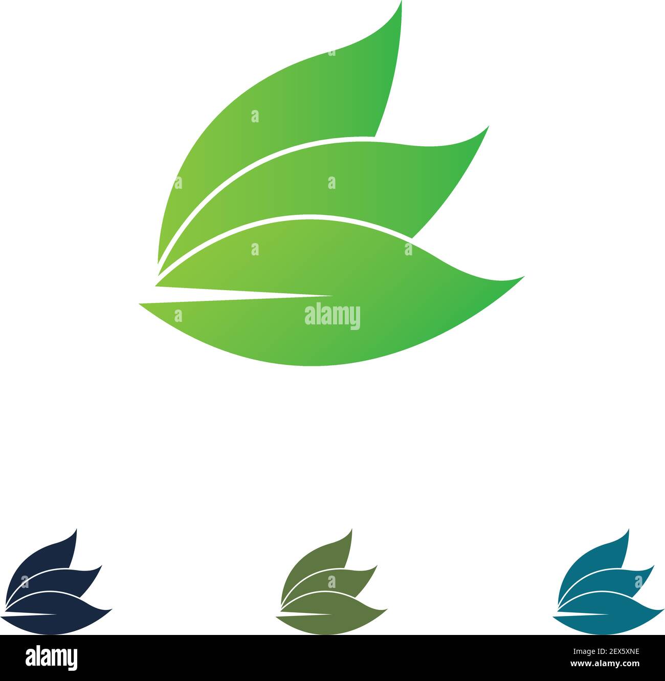 green leaf logo vector Stock Vector Image & Art - Alamy