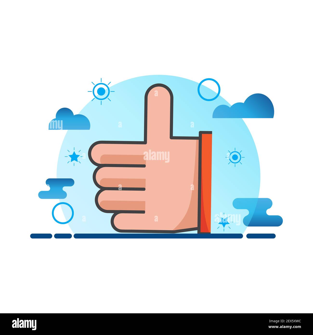thumbs up , like illustration. Flat vector icon. can use for, icon ...