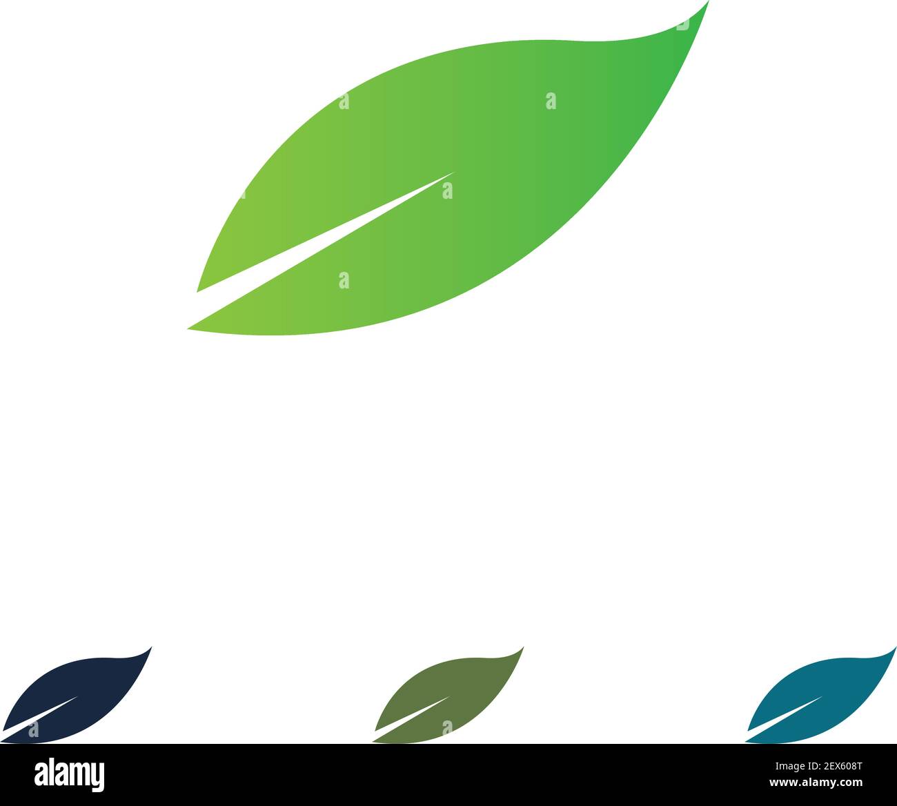 green leaf logo vector Stock Vector Image & Art - Alamy