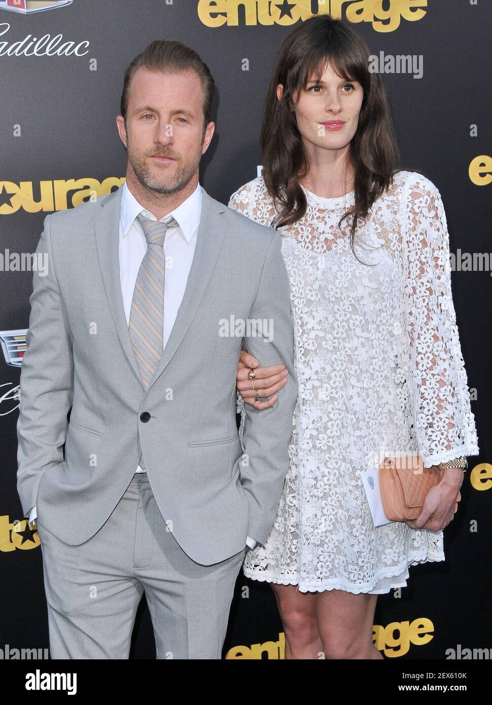 (LR) Scott Caan and Kacy Byxbee arrives at the "Entourage" Los Angeles