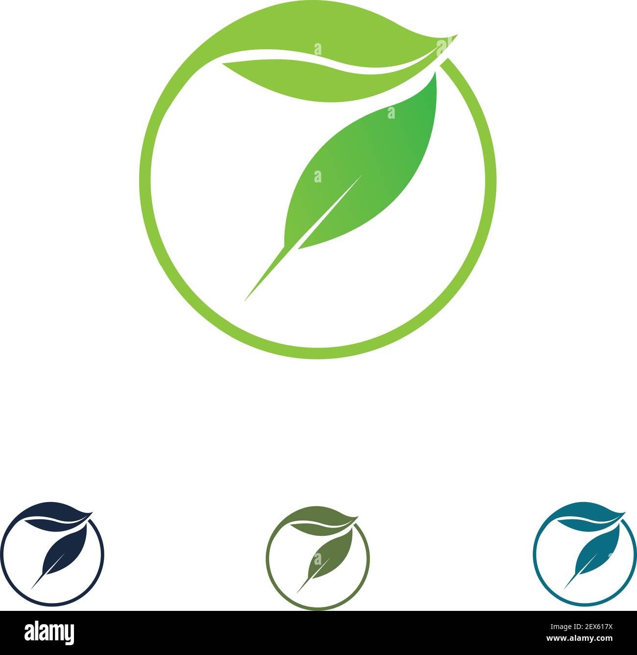 green leaf logo vector Stock Vector Image & Art - Alamy