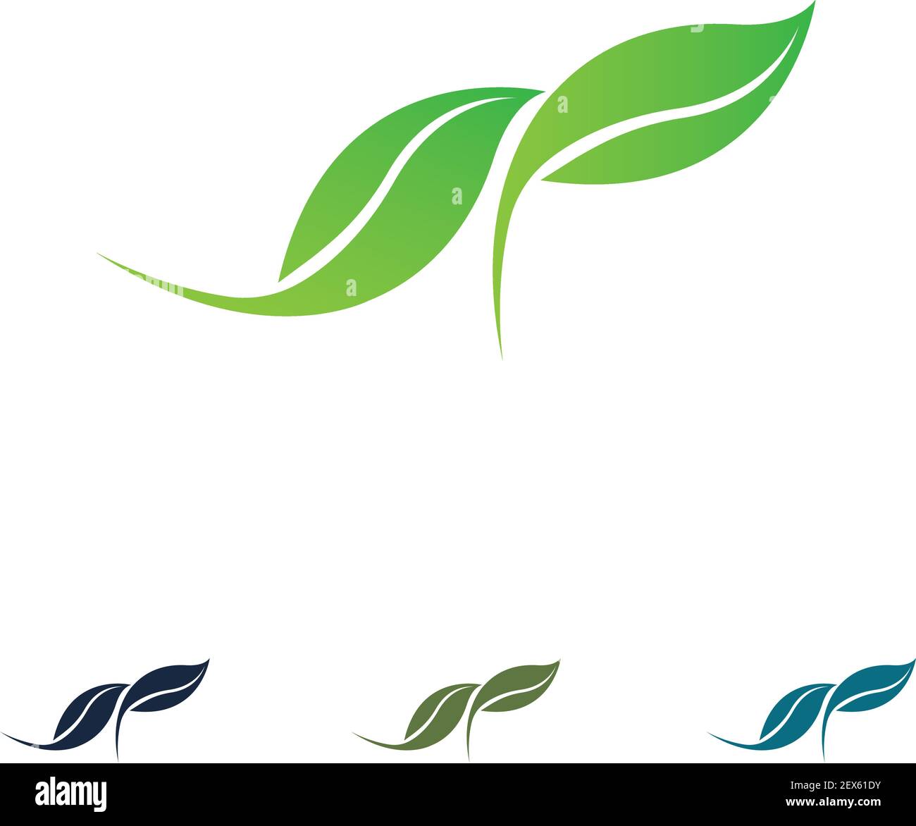 green leaf logo vector Stock Vector Image & Art - Alamy
