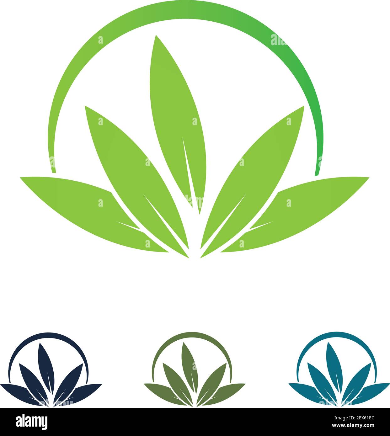 green leaf logo vector Stock Vector Image & Art - Alamy