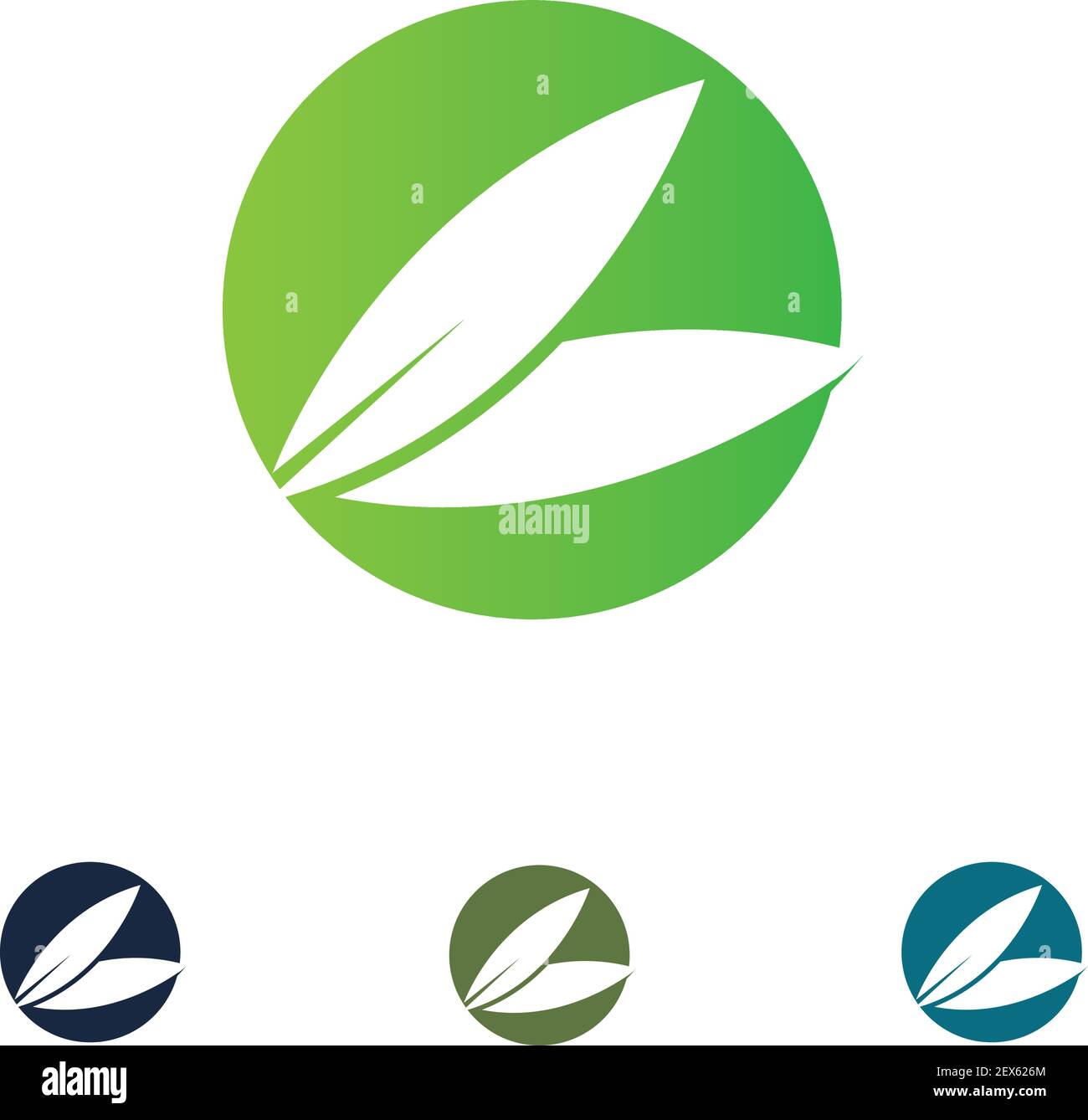 green leaf logo vector Stock Vector Image & Art - Alamy