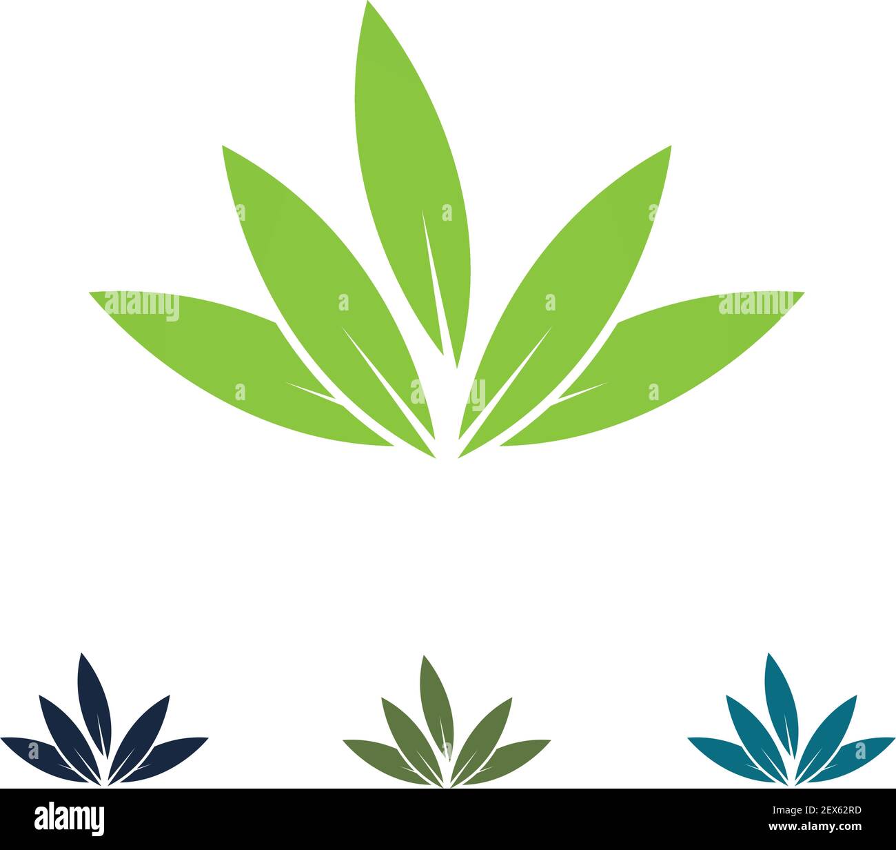 green leaf logo vector Stock Vector Image & Art - Alamy