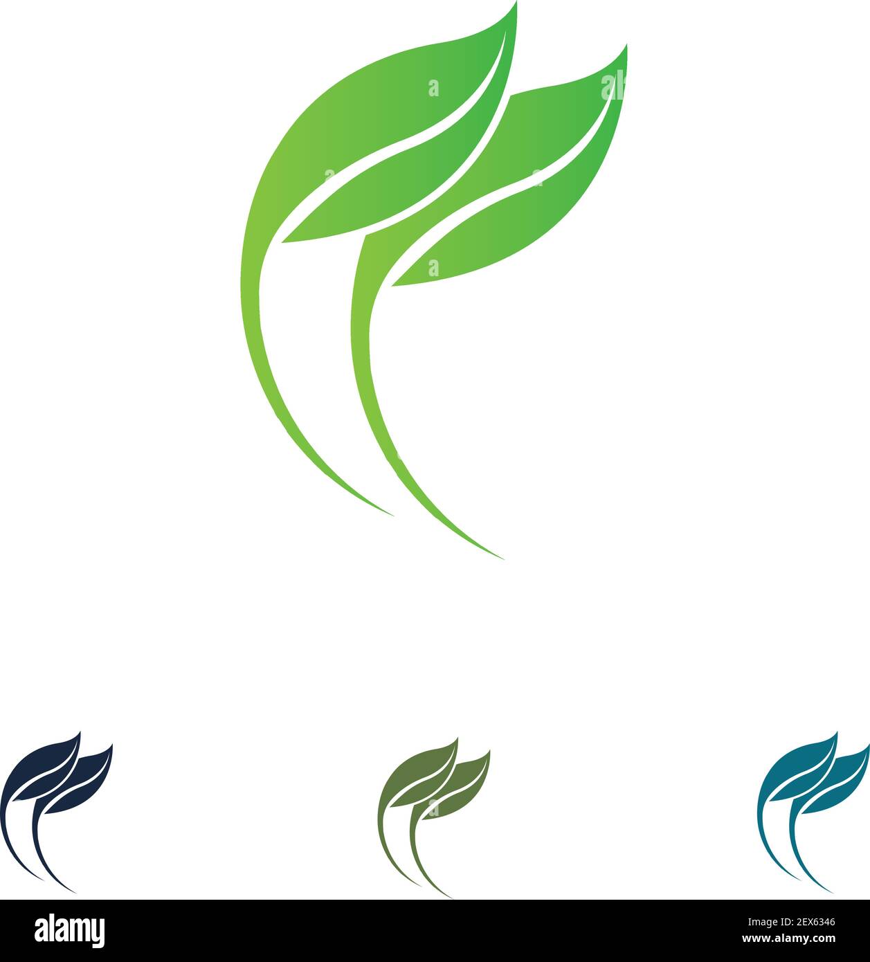 green leaf logo vector Stock Vector Image & Art - Alamy
