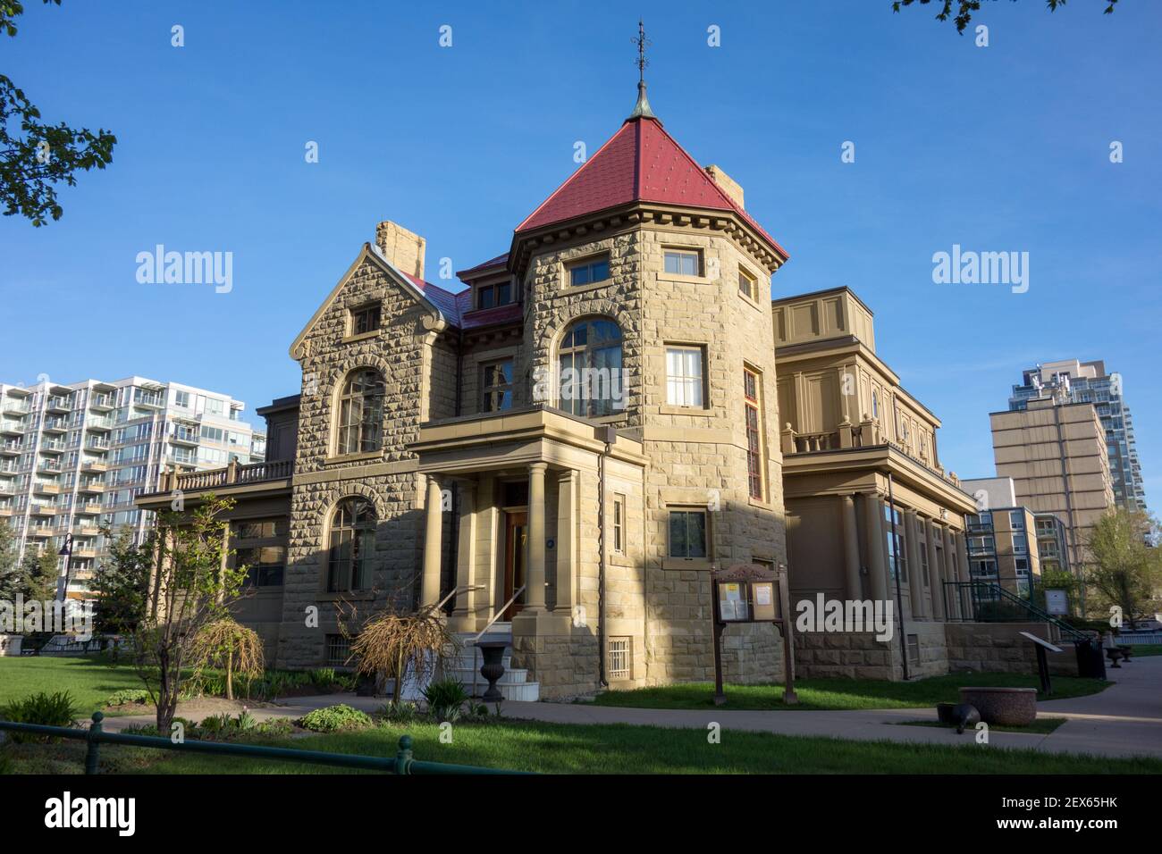 Lougheed House, or as it was originally known Beaulieu, is a National Historic Site located in the Beltline district of Calgary, Alberta Stock Photo
