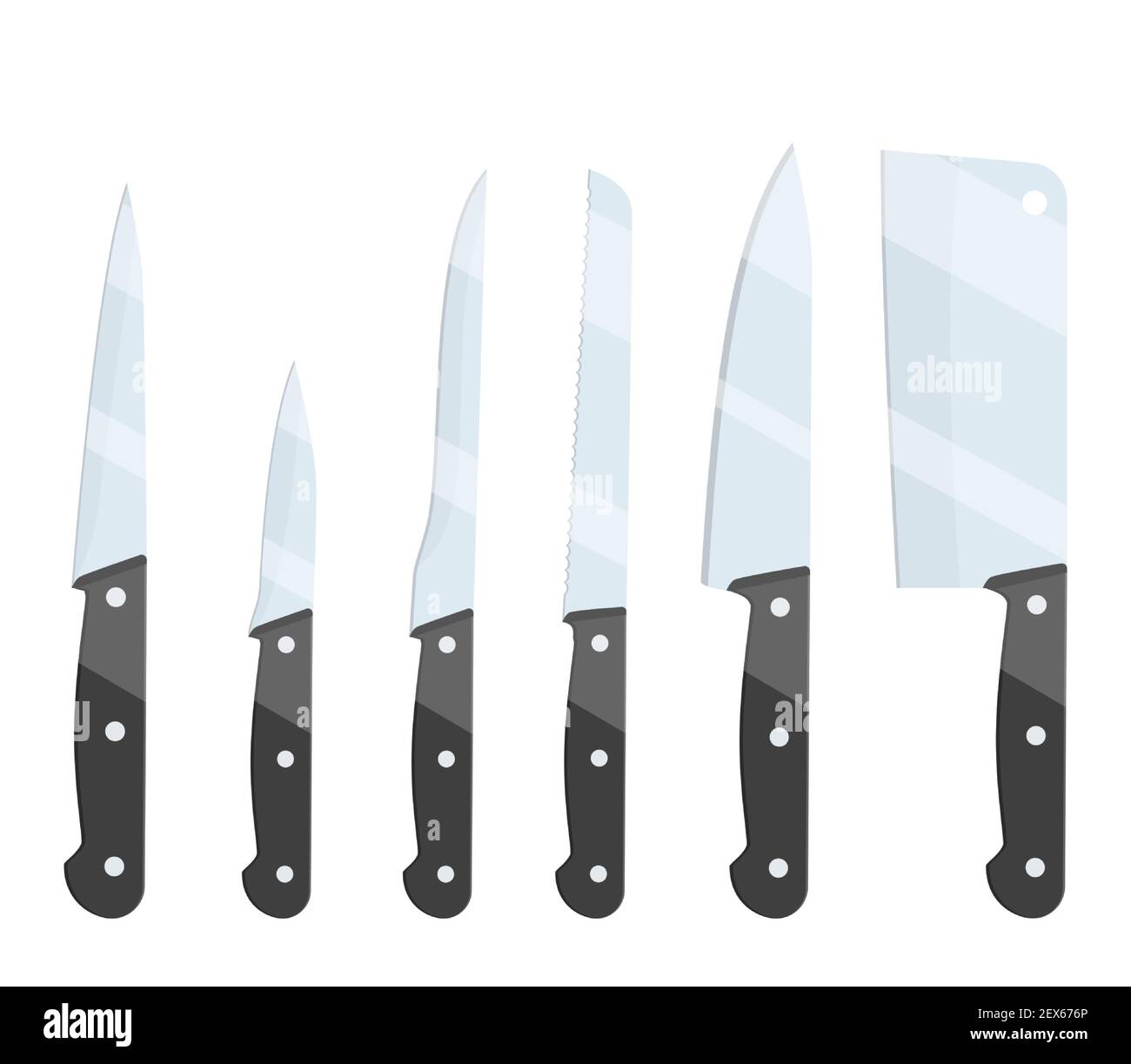 Different types of kitchen knives Stock Vector Image & Art Alamy
