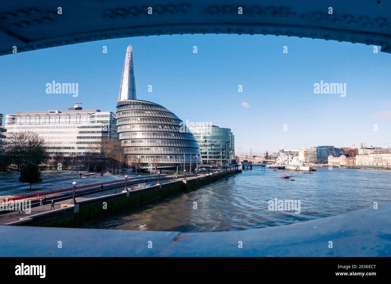 Capital city of London during the 2021 winter lockdown in the UK. Stock Photo