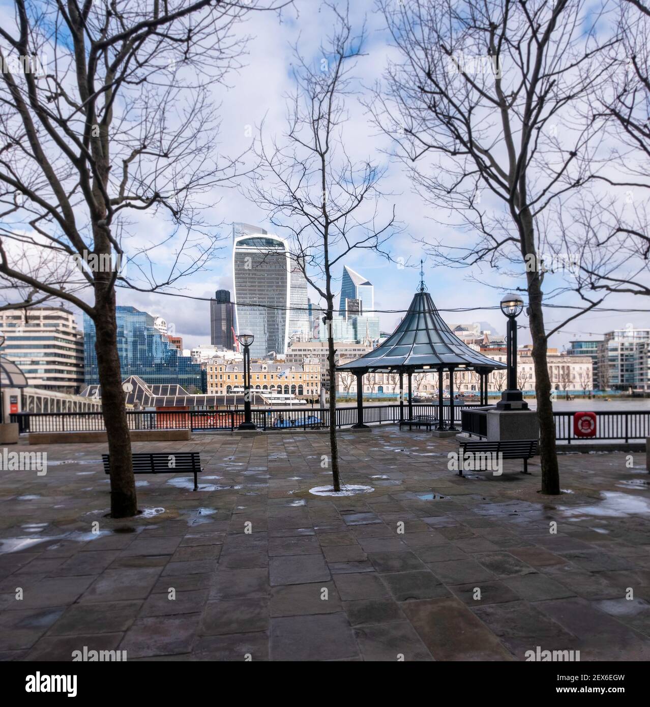 Capital city of London during the 2021 winter lockdown in the UK. Stock Photo