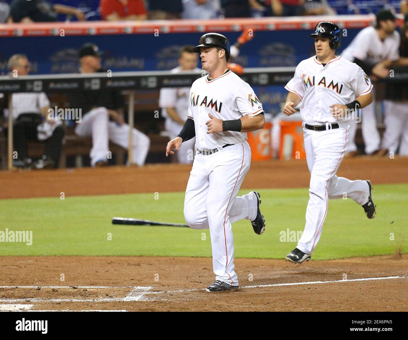 Download JT Realmuto High Five With Teammate Wallpaper