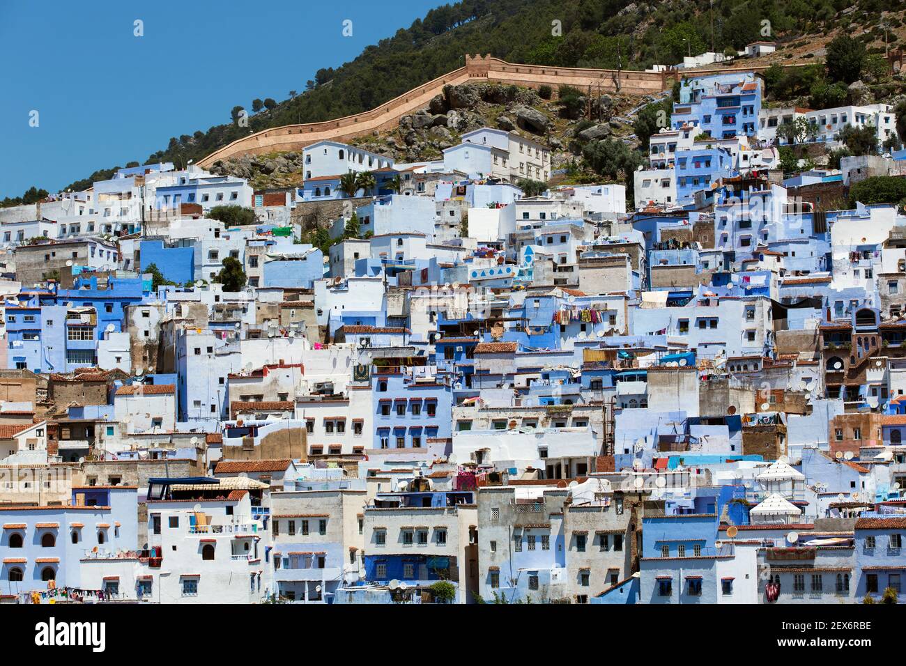 Morocco Chefchaouen Architecture Of White And Indigo Limewashed 