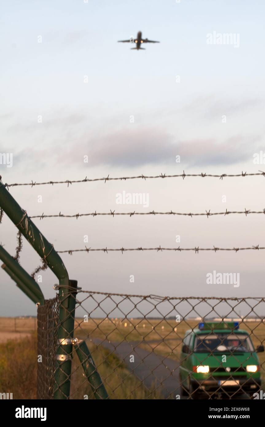 Airport Safety Zone Stock Photo Alamy