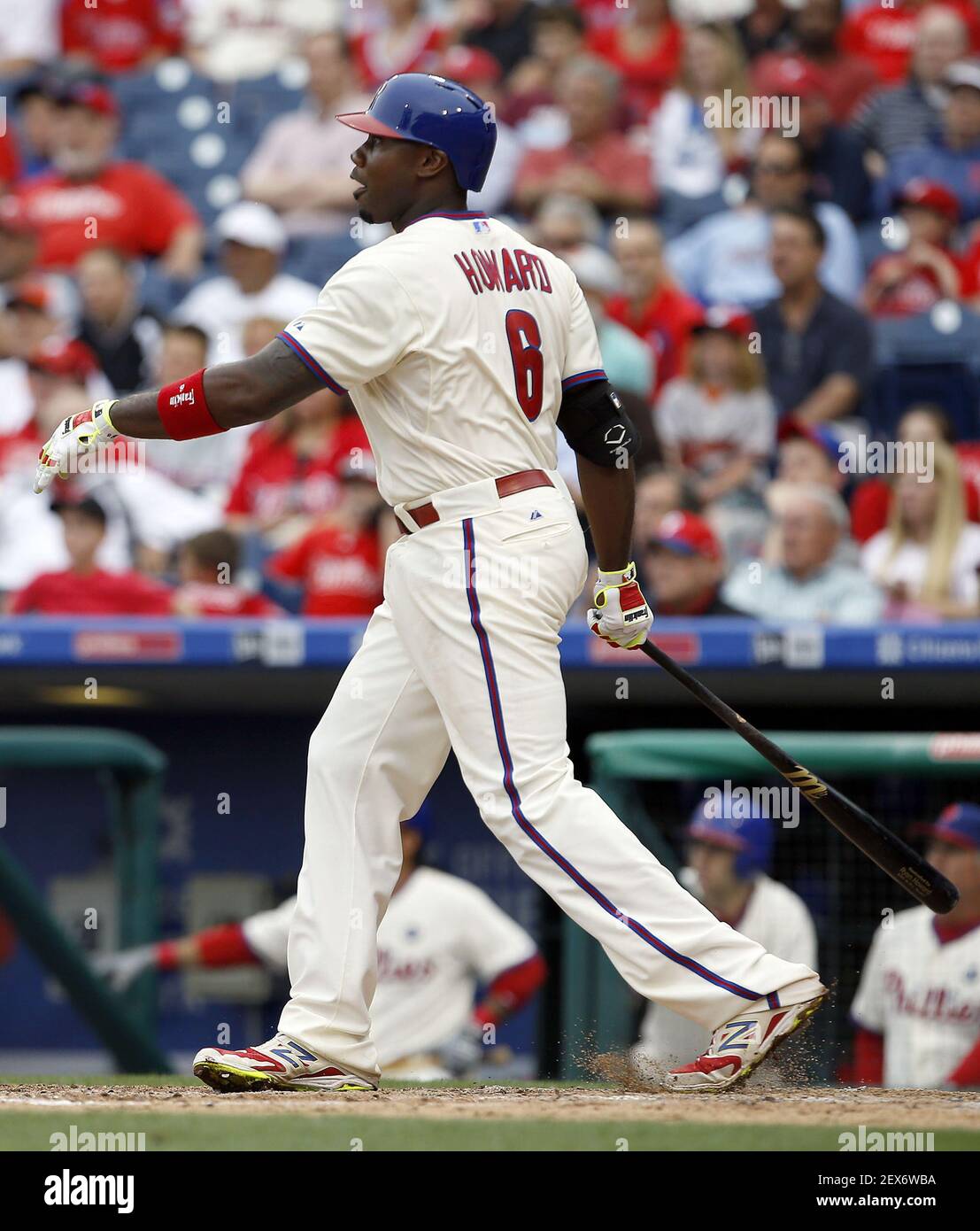 Philadelphia Phillies' Ryan Howard watches his grand slam home run