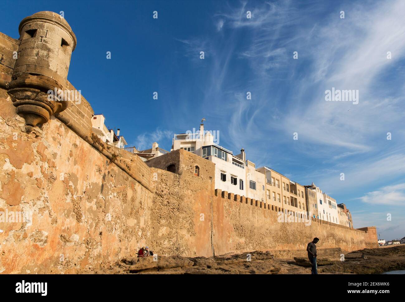 Sqala de laVille, the fortifications or ramparts of the  outer walls of the town designed to give protection from naval attack. Stock Photo