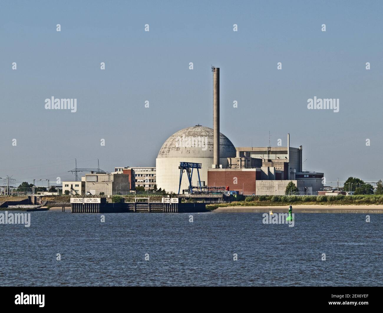 Nuclear Power Plant in Stade Germany Stock Photo