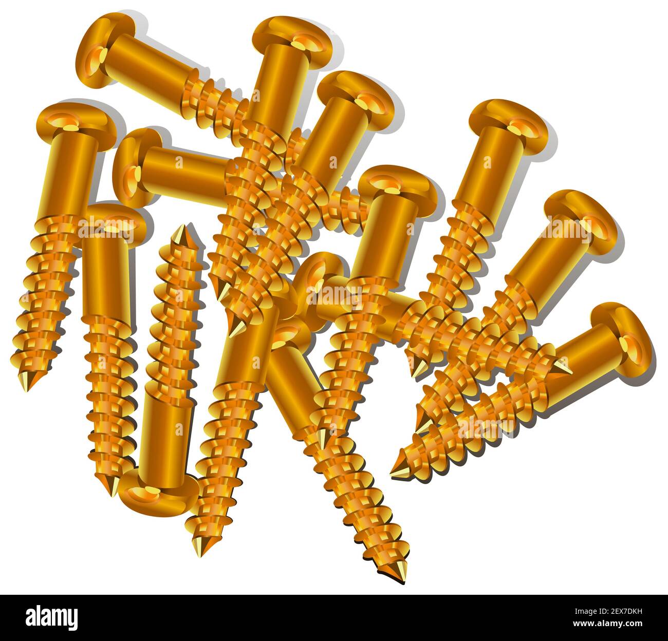Hill of new screws Stock Photo