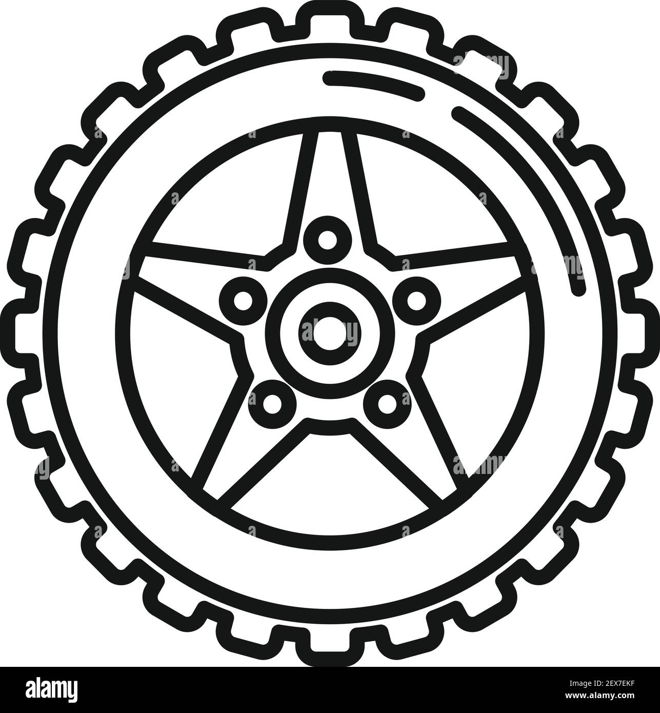 Car wheel icon, outline style Stock Vector Image & Art Alamy