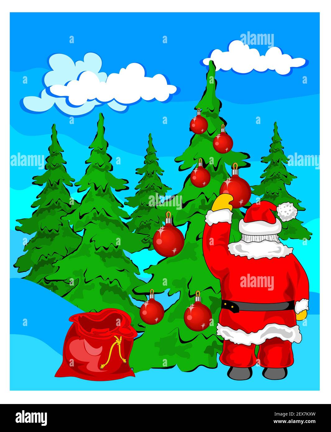 Carry christmas tree Cut Out Stock Images & Pictures - Alamy