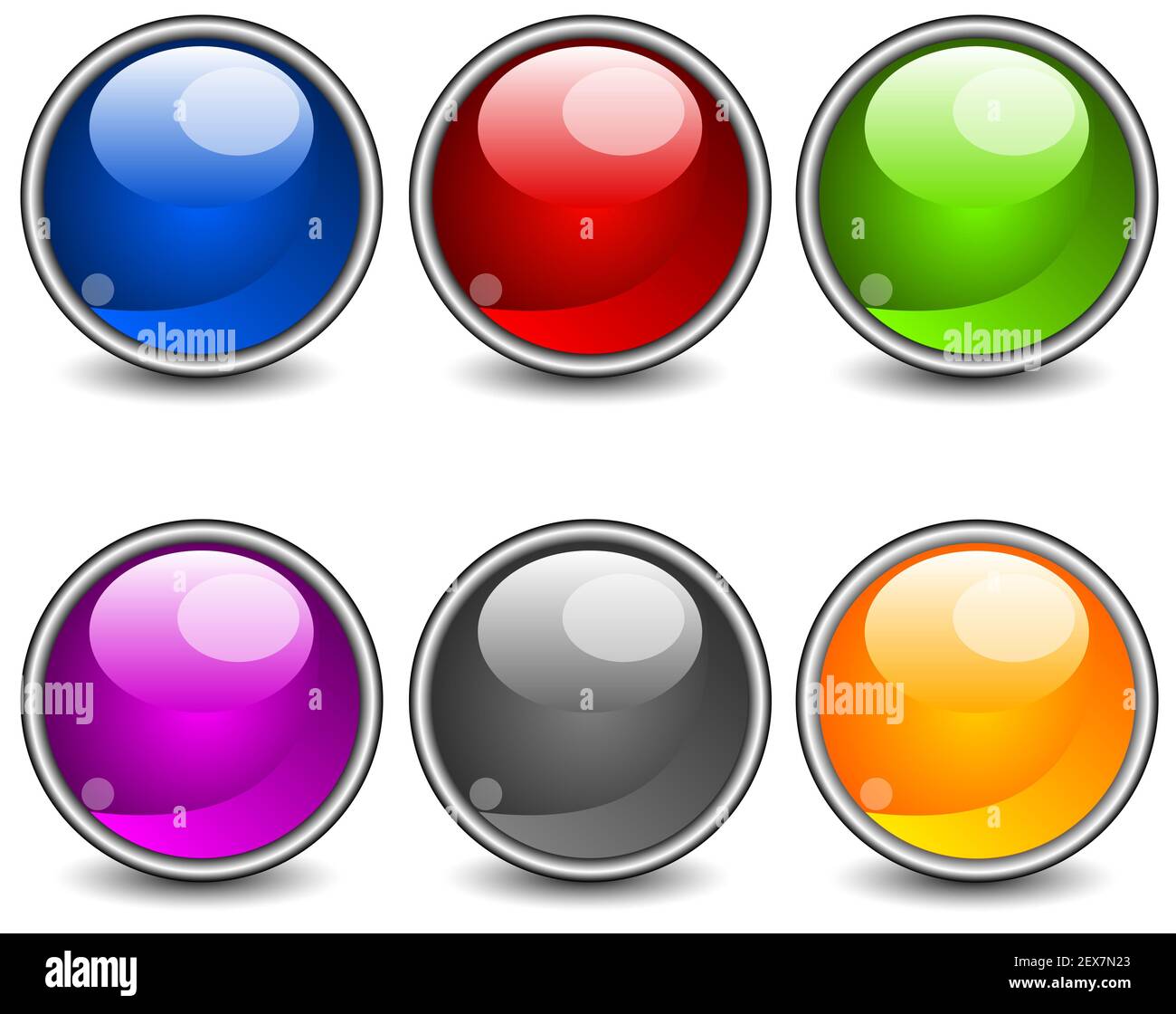 Aqua buttons Stock Photo
