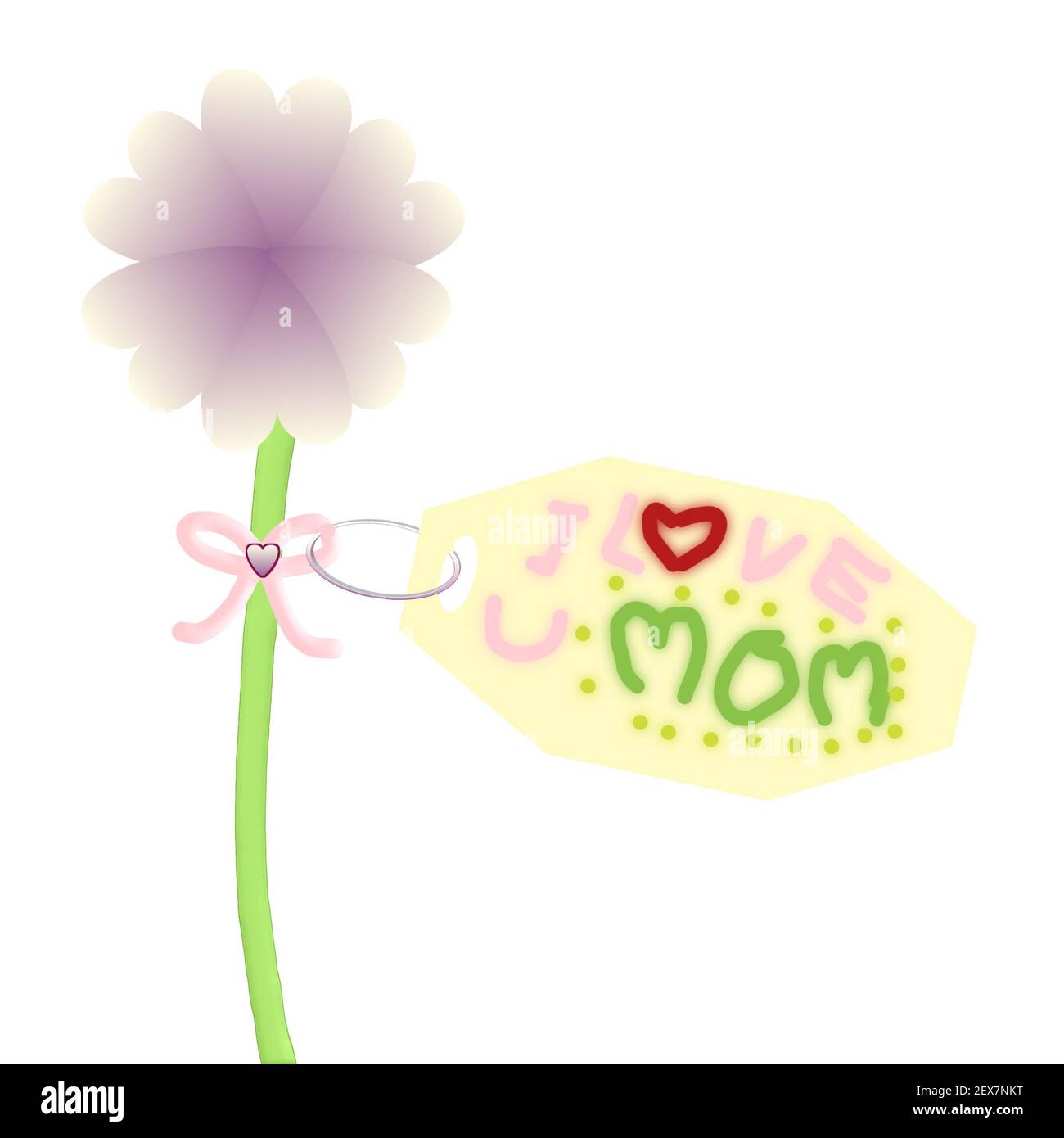 A beautiful digital art of happy mothers day with flower and font combination with nice background Stock Photo