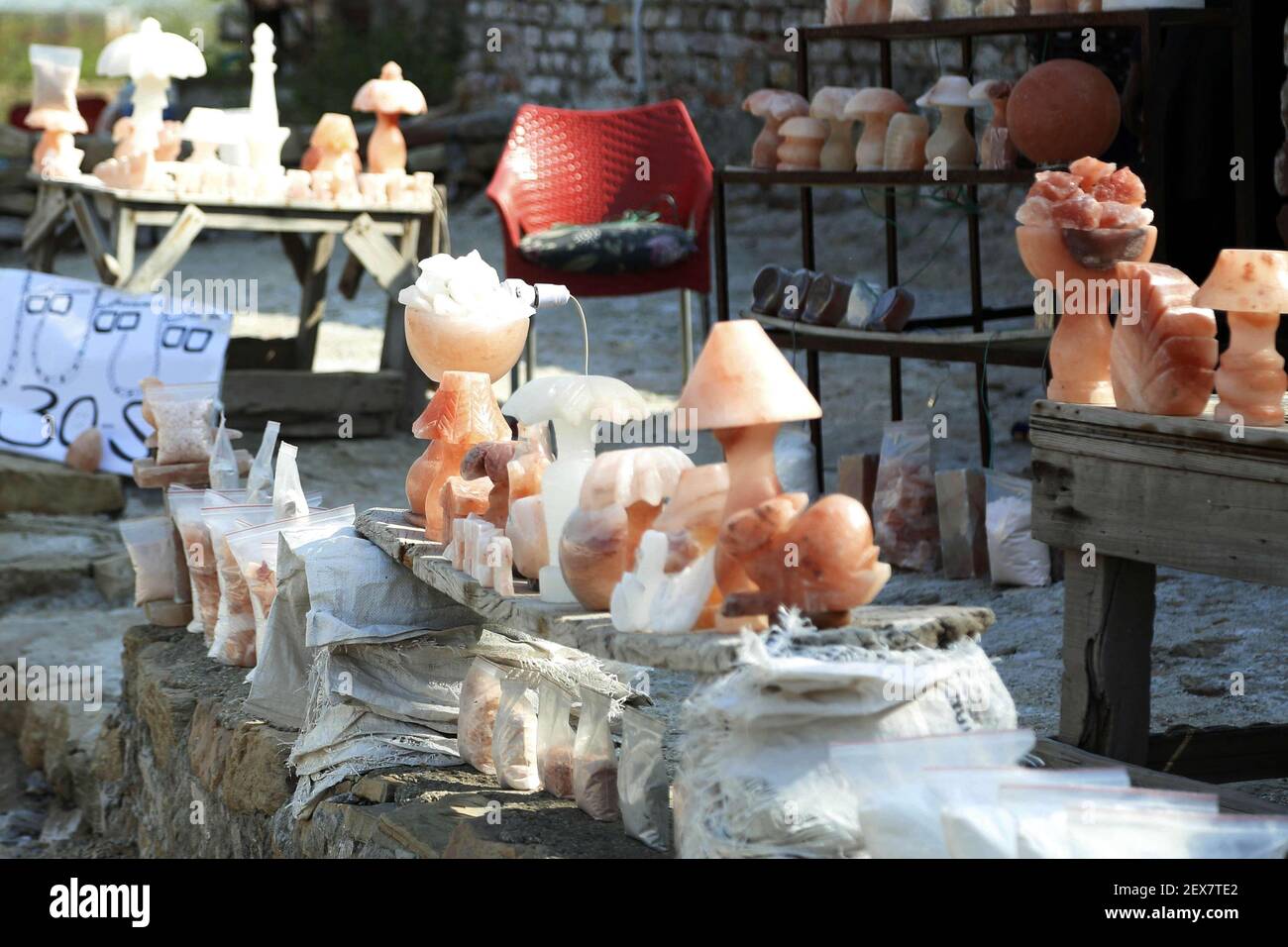 pink salt decoration