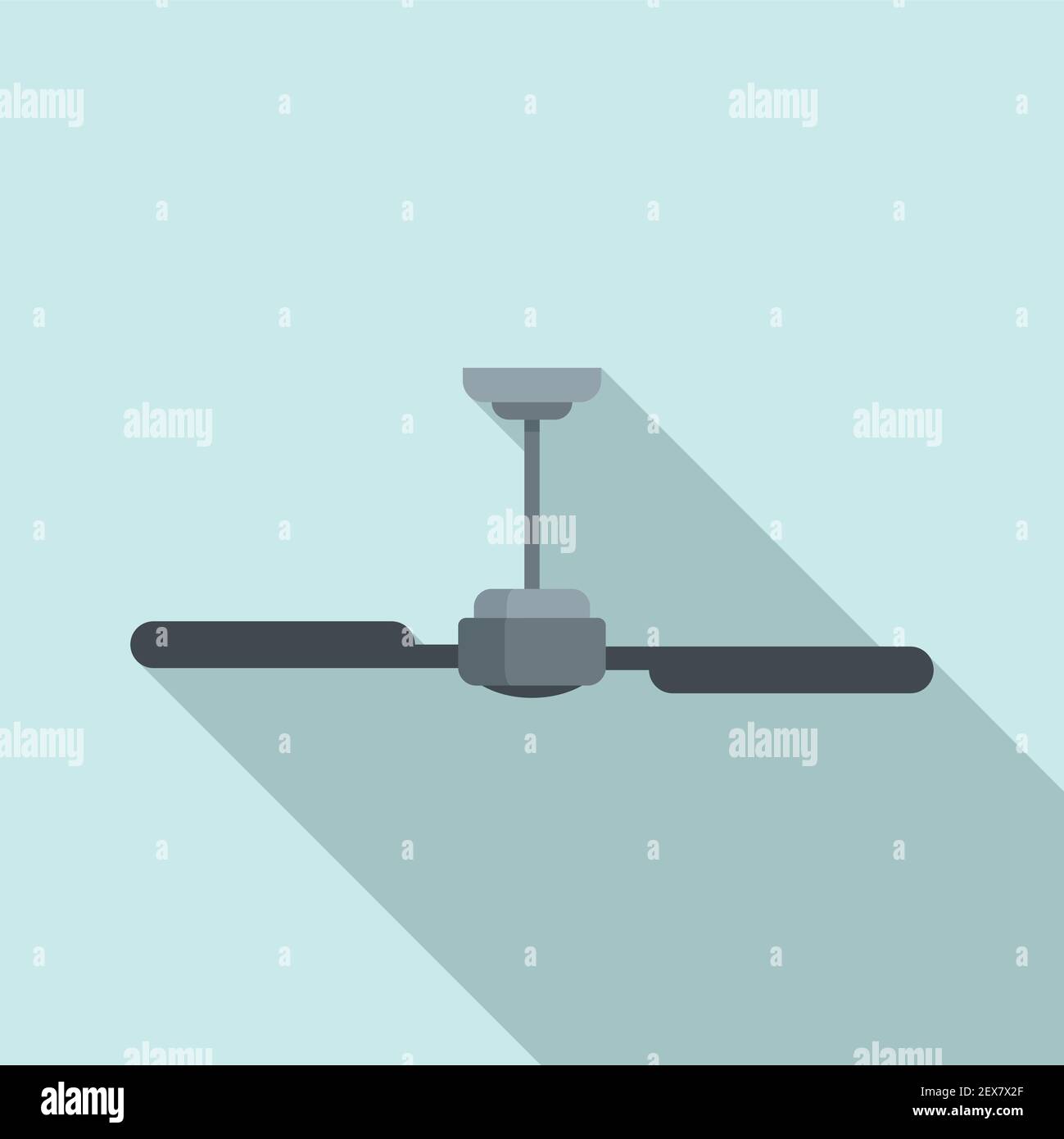 Room ventilation fan icon, flat style Stock Vector