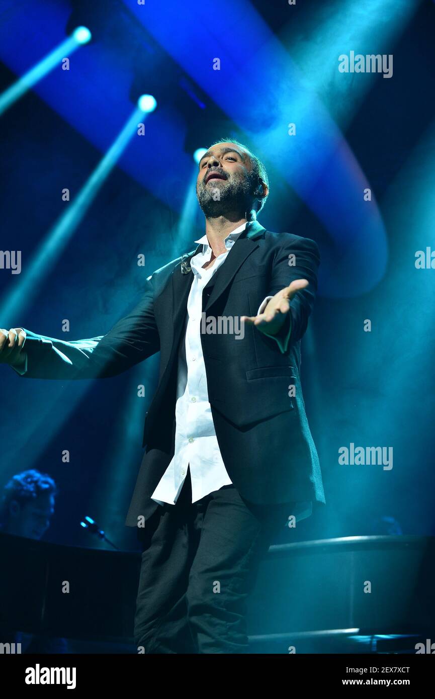 Mario Domm and Pablo Hurtado of Latin pop rock group "Camila" performs at  the James L Knight Center on Saturday, July 18, 2015 in Miami, Florida.  (Photo by Johnny Louis) *** Please