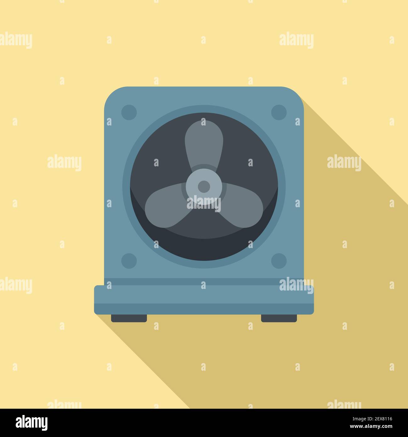 Thermostat fan icon, flat style Stock Vector