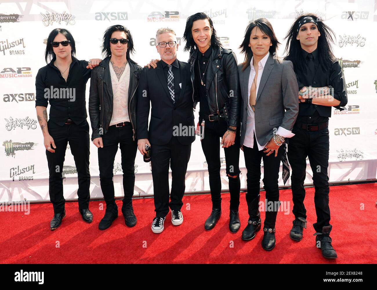 22 July 15 Cleveland Ohio Jinx Jake Pitts Andy Biersack Ashley Purdy And Christian Cc Coma Of The Band Black Veil Brides And Alternative Press Ceo Founder Mike Shea Attend The