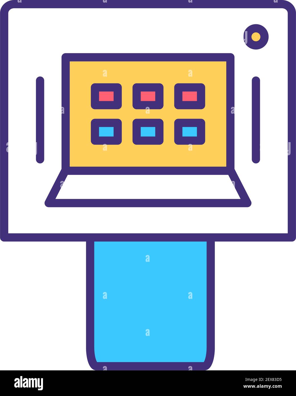Self-service check-in kiosk RGB color icon Stock Vector Image & Art - Alamy