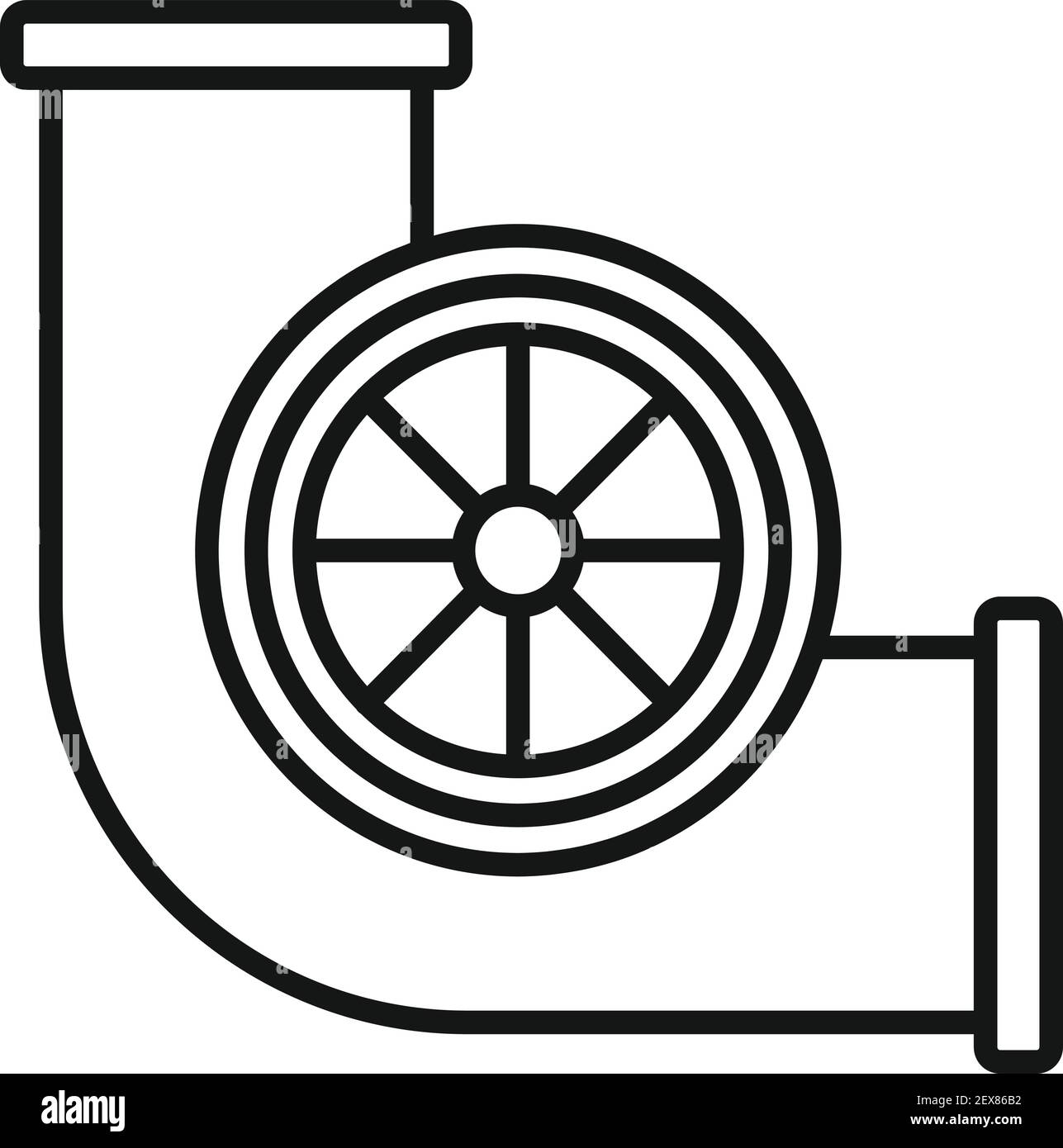 Building ventilation icon, outline style Stock Vector